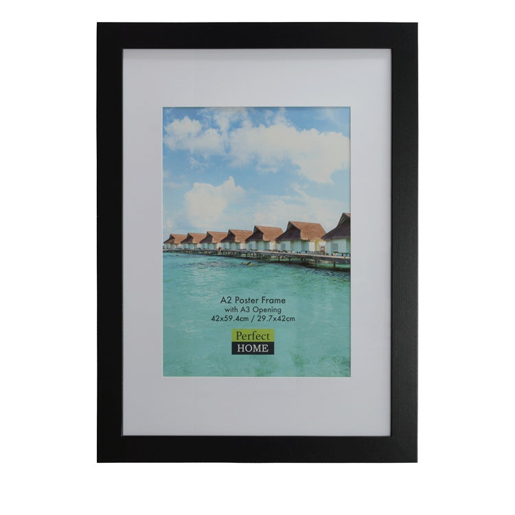 Brighton A2 with A3 Opening Black Picture Frame