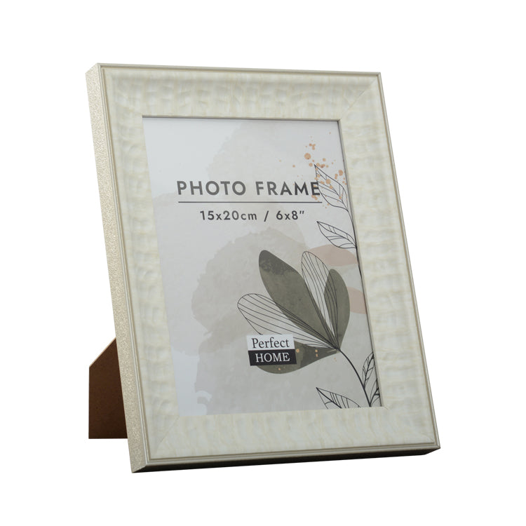 6 x 8 White/Champagne Picture Frame - Stella
