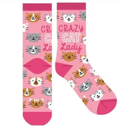 Crazy Cat Lady Novelty Socks