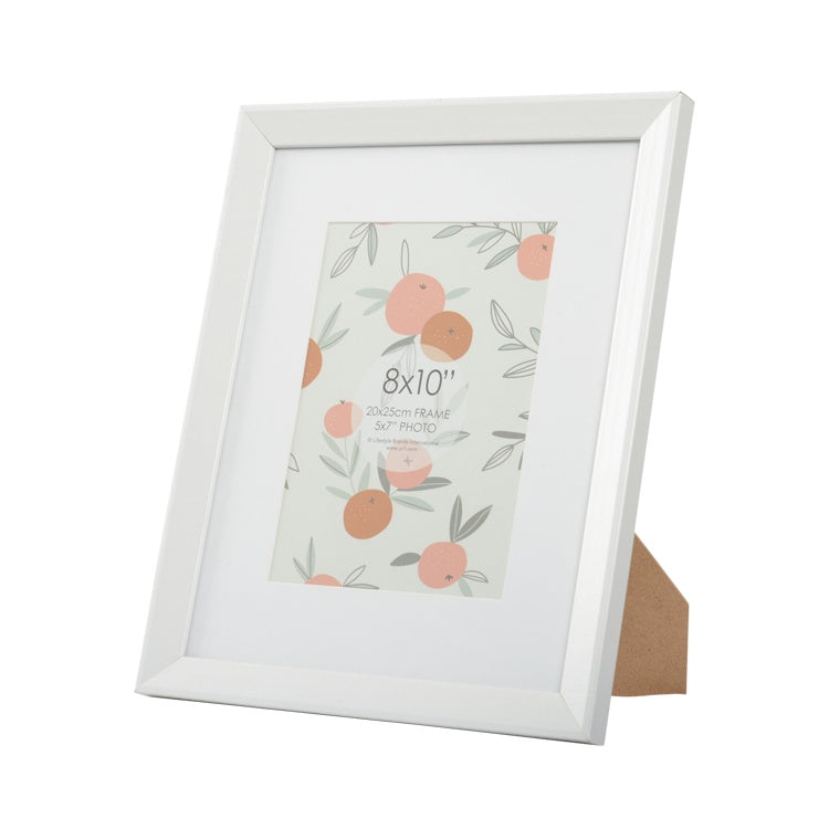 8x10" White Picture Frame with 5x7" Opening - Finny
