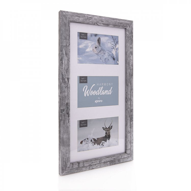 Triple 5 x 7 Woodland Photo Frame - Kenro Harmony