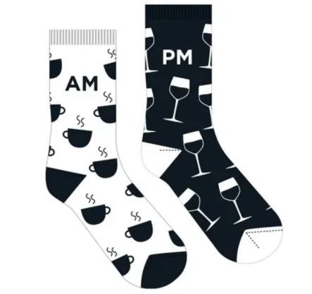 Odd AM PM Novelty Socks