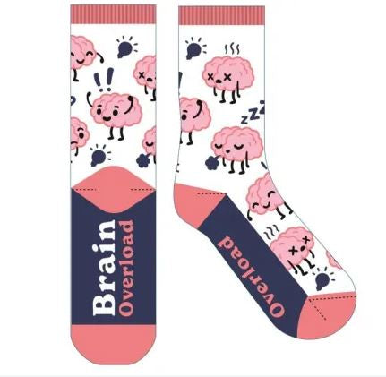 Brain Overload Novelty Socks