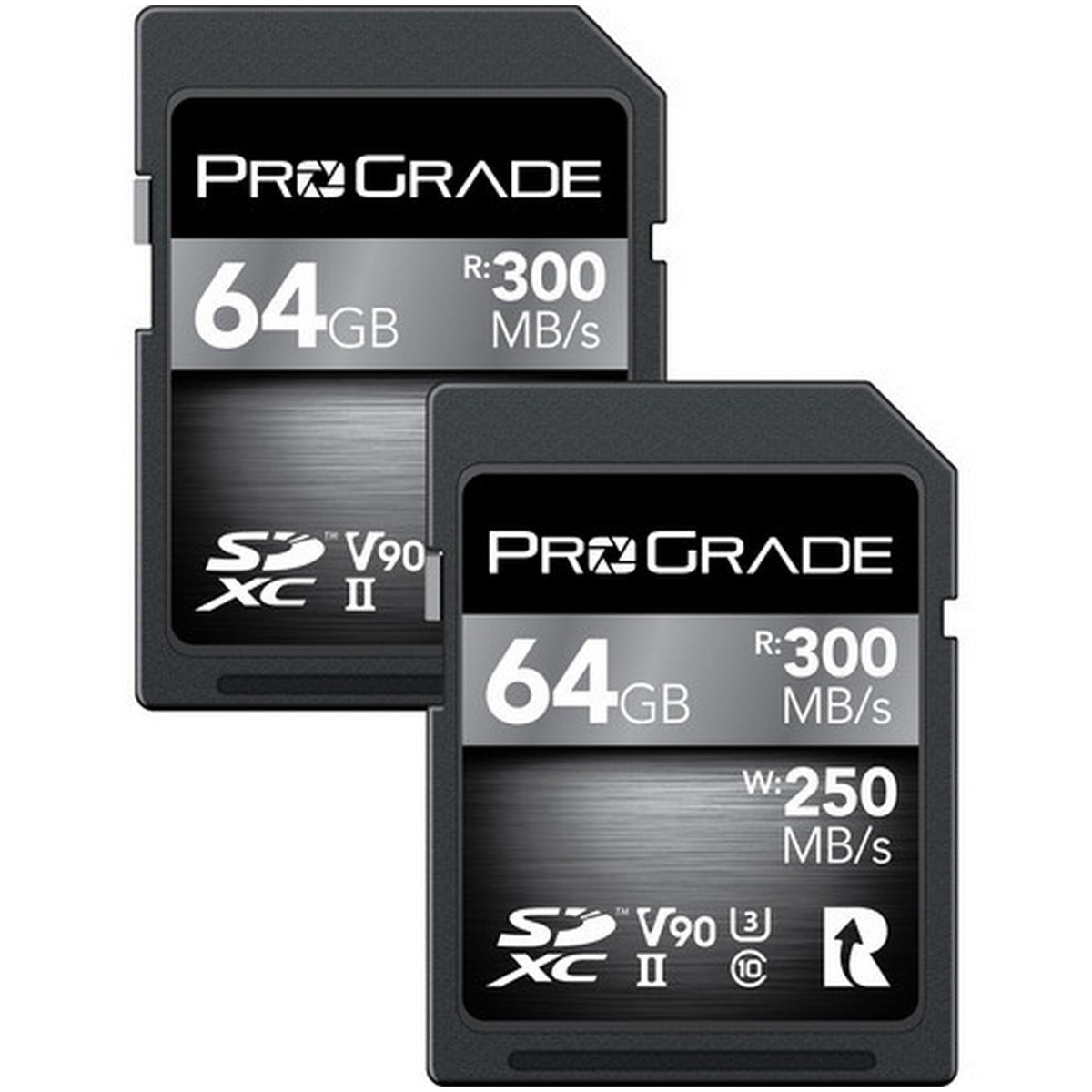 Prograde Digital Sdxc Cobalt Uhs Ii 64 Gb R300 Mb/S W250 Mb/S V90 2 Pk