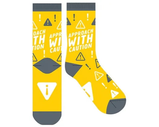 SOCK FF GLOW APPROACH WITH CAUTION