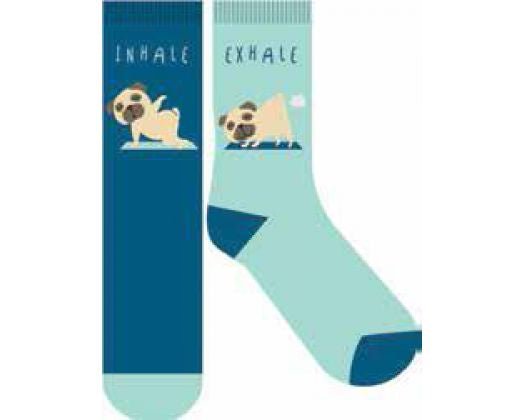 Odd Pug Yoga Novelty Socks