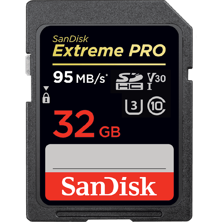 SanDisk 32GB SD Extreme PRO 100MB/s V30 U3 4K