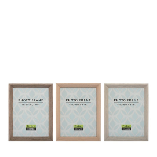 Necessity 6x8 Picture Frames 3 Assorted Colours
