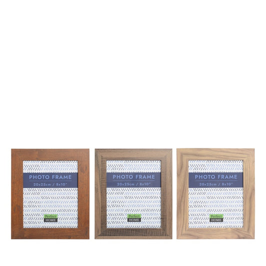 Westminster 8x10" Wood Look Picture Frame, 3 Assorted Colours