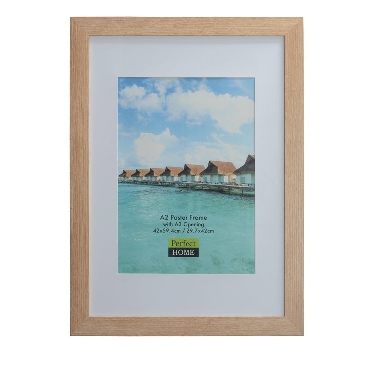 A2 Oak Picture Frame with A3 Mat Opening - Brighton