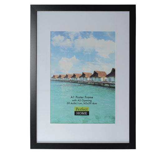 Brighton A1 Black Poster Frame with A2 Opening