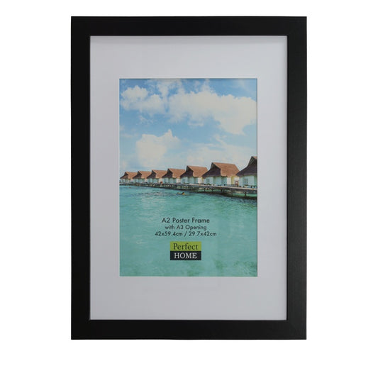 Brighton A2 with A3 Opening Black Picture Frame