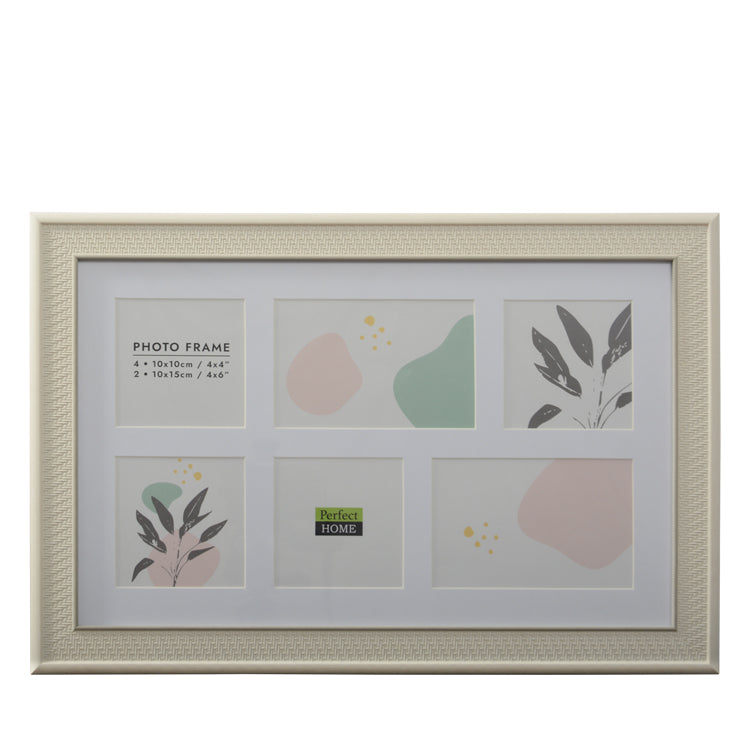 16.5x10 Inch Ivory/Grey with 6 Assorted Openings - Thea