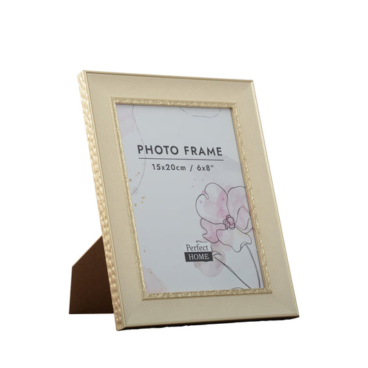 6 x 8 White/Champagne Picture Frame - Lexi