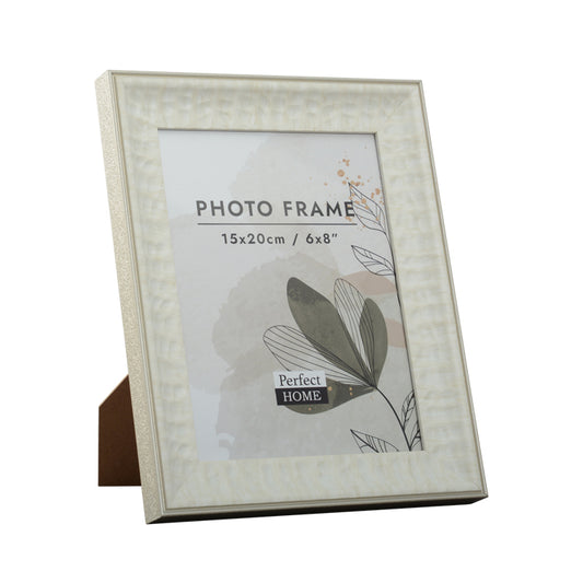 6 x 8 White/Champagne Picture Frame - Stella