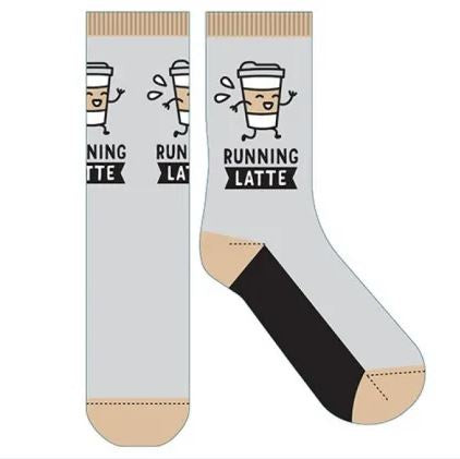 Running Latte Novelty Socks