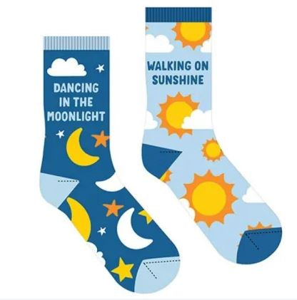 Odd Sunshine and Moonlight Novelty Socks