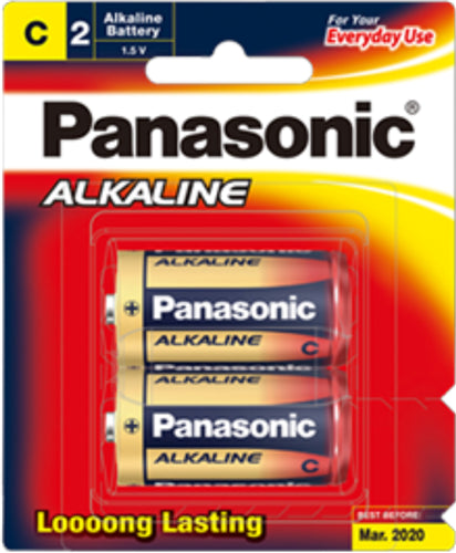 Panasonic C Alkaline Battery 2 Pack