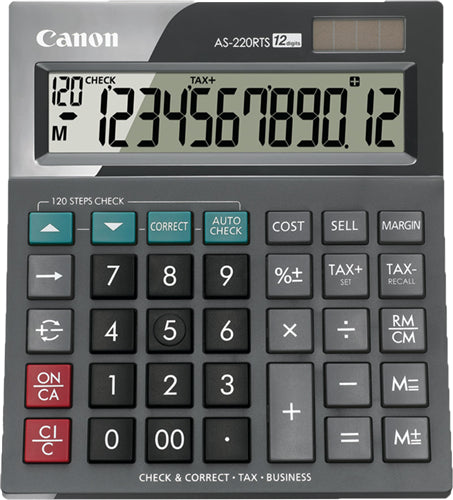 Canon AS220RTS 12 Digit Large Business Desktop Calculator with Tax