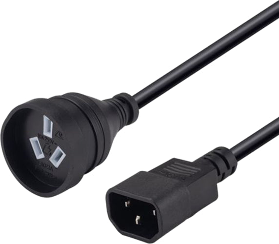 10A/250V UPS IEC (M) to 3 Pin Power (F) 0.5m Power Cord