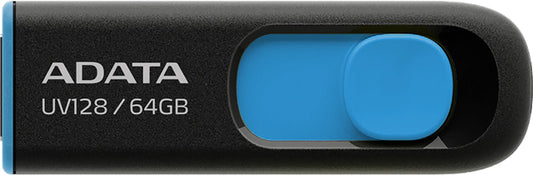 ADATA UV128 Dashdrive Retractable USB 3.0 64GB Blue/Black Flash Drive