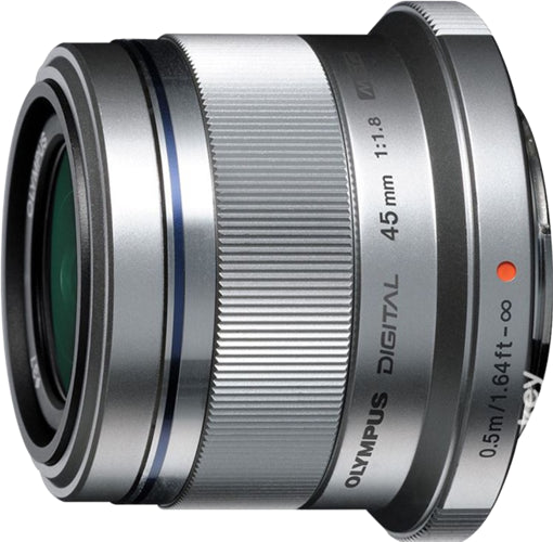 Olympus 45mm f1.8 Portrait Micro Four Thirds Lens Silver