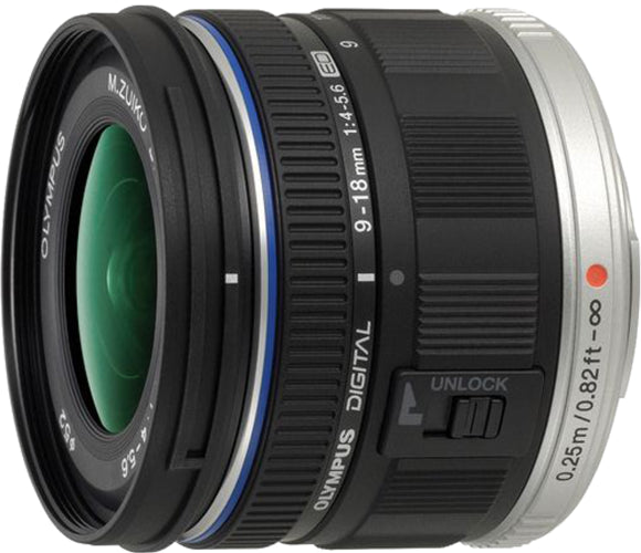 Olympus 9-18mm f4.0-5.6 Standard Zoom Micro Four Thirds Lens Black