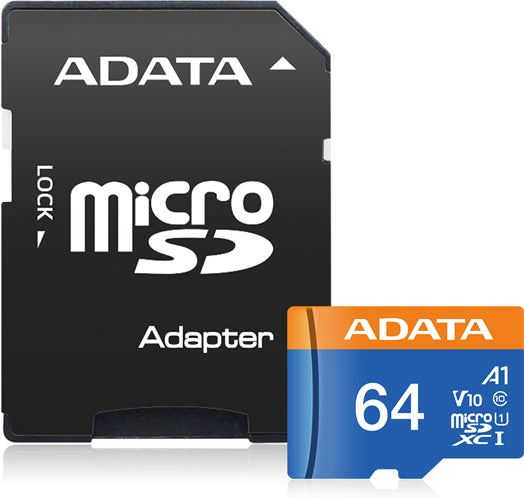 ADATA Premier microSDXC UHS-I A1 V10 Card with Adapter 64GB