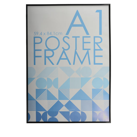 Geometric Basic A1 black poster frame