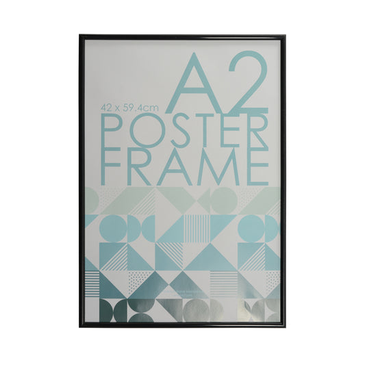 Geometric Basic A2 black poster frame