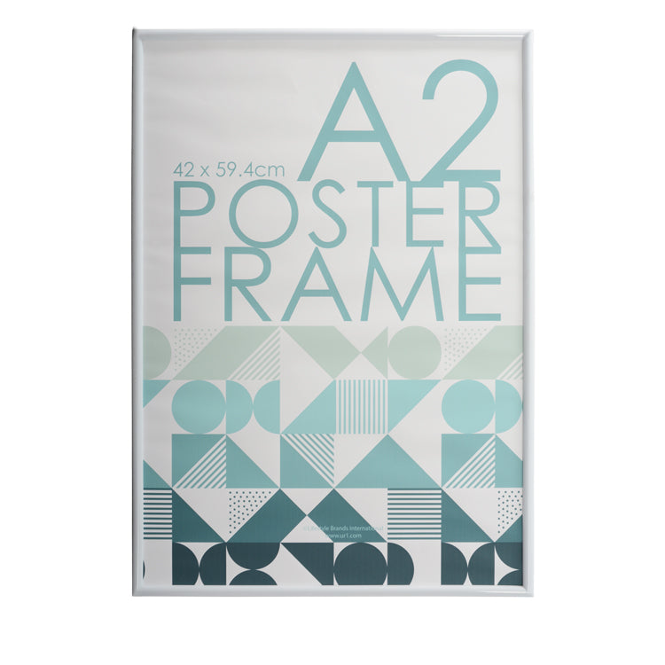 Geometric Basic A2 white poster frame