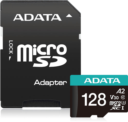 ADATA Premier Pro microSDXC UHS-I U3 A2 V30 Card with Adapter128GB
