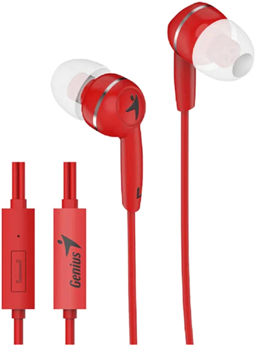 Genius HS-M320 Red In-Earphones with Inline Mic