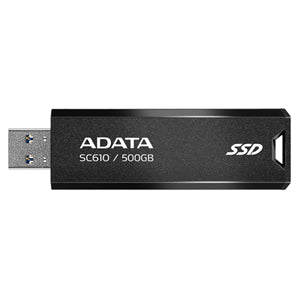 ADATA SC610 Retractable USB3.2 Gen 2 500GB External SSD 5yr wty