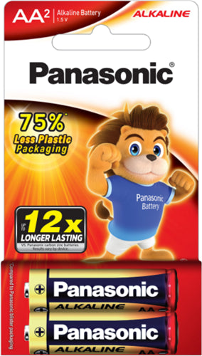 Panasonic AA Alkaline Battery 2 Pack