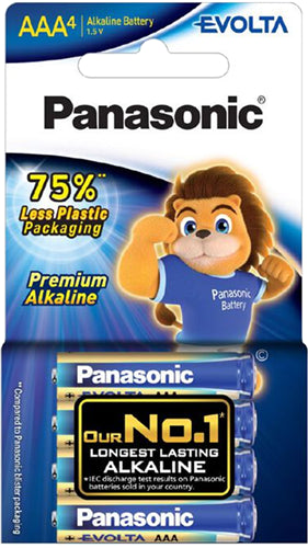 Panasonic Evolta AAA Alkaline Battery 4 Pack