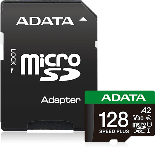 ADATA Speed Plus microSDXC UHS-I U3 A2 V30 Card with Adapter 128GB