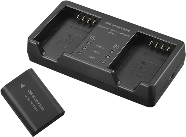 OM SYSTEM SBCX-1 BATTERY/DUAL CHARGER SET