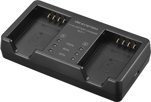 OM SYSTEM BCX-1 DUAL BATTERY CHARGER