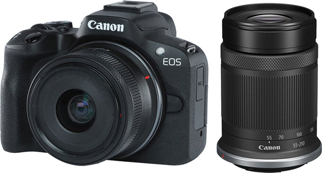 Canon EOS R50 Mirrorless Camera with 18-45mm + 55-210mm Kit