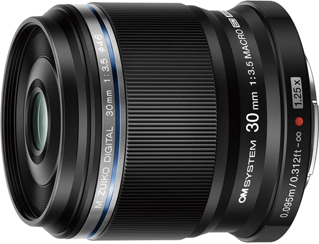 OM SYSTEM 30mm f3.5 Macro Micro Four Thirds Lens Black