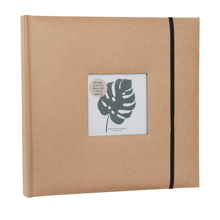 Kraft Drymount Photo Album 10x10 Inch 40 Black Pages