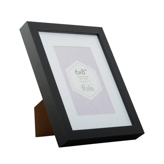 Promenade 6 x 8 inch black picture frame with 4 x 6 opening