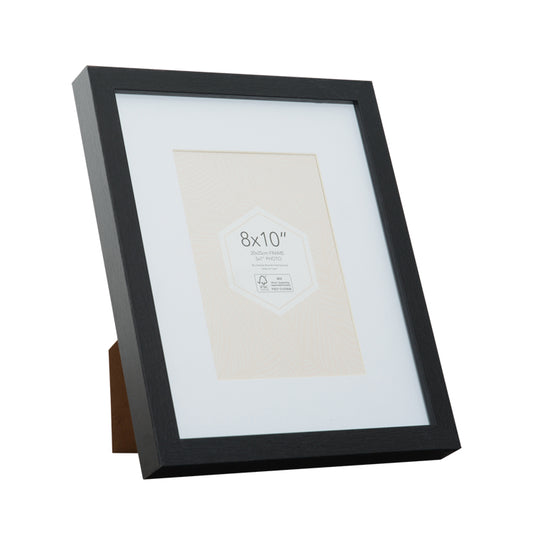 Promenade 8 x 10 inch black picture frame with 5 x 7 opening