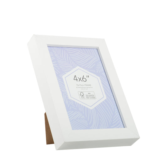 Promenade 4 x 6 inch white picture frame