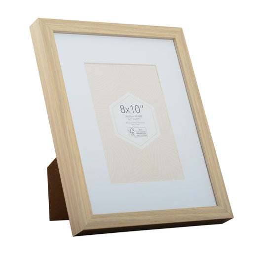 Promenade 8 x 10 inch oak picture frame with 5 x 7 opening
