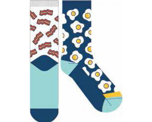 Odd Bacon and Eggs Novelty Socks