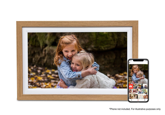 Firefly Frameo 15.6" Wifi Digital Photo Frame Oak Wood