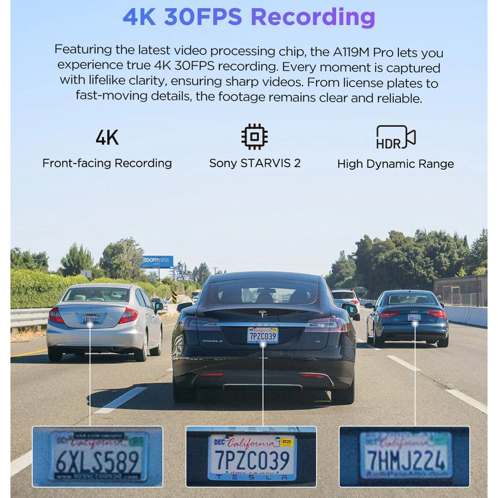 Viofo Dashcam 4 K A119 M Pro Front Dvr With Gps & Wifi6