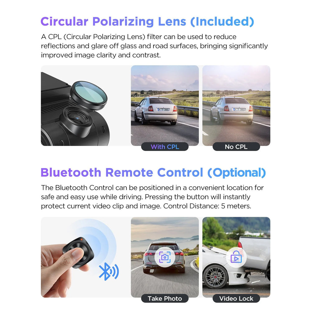Viofo Dashcam A229 Pro 4 K Front 5 Ghz Wifi + Gps